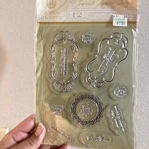 Anna Griffin Cartouche Sentiment Stamps